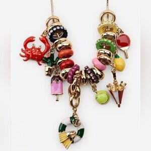Zara Colorful Charm Necklace with Gold Accents